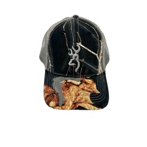 Browning Buckmark Snapback Trucker Hat Camo Mesh One Size Hunting